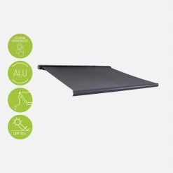 Store Banne électrique 3x2,5m Couleur : Gris