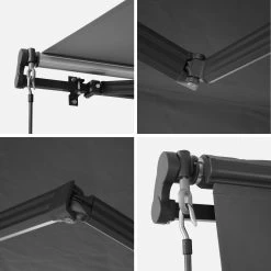 Store Banne Manuel 3x2m Couleur : Gris -Sweeek awm3x2kdgy 036a5f425ea4f5694687223b824b0bac