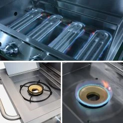 Barbecue Gaz 5 Brûleurs Dont 1 Feu Latéral Couleur : Noir -Sweeek bbq3594bk 9274e556dc22248fe4c91a46f4cda530