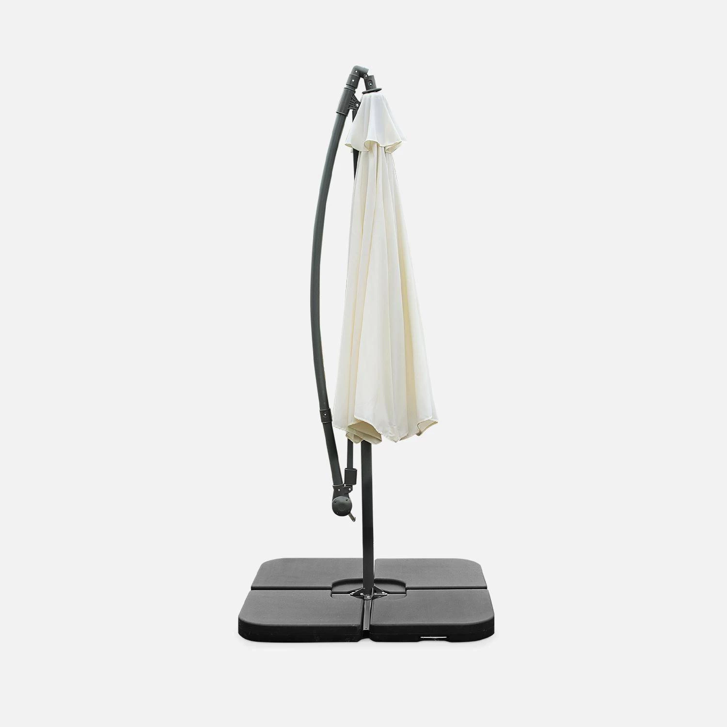 Parasol Déporté Rond Ø300cm Couleur : Ecru 2 Parasol Déporté Rond Ø300cm Couleur : Ecru – Image 2