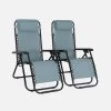 Fauteuil Relax Pliable Multi Positions Textilène (lot De 2) Couleur : Émeraude