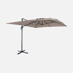 Parasol Déporté Rectangulaire 3x4m Couleur : Taupe 9 Parasol Déporté Rectangulaire 3x4m Couleur : Taupe -Sweeek cdukd3x4bn 2f6860b7b02c8626bbd37fcf94e67d14