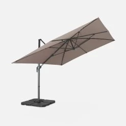 Parasol Déporté Rectangulaire 3x4m Couleur : Taupe 10 Parasol Déporté Rectangulaire 3x4m Couleur : Taupe -Sweeek cdukd3x4bn 5db1c4dcdbe2ea8eab47ff5db809358d