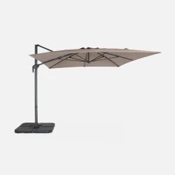 Parasol Déporté Rectangulaire 3x4m Couleur : Taupe 11 Parasol Déporté Rectangulaire 3x4m Couleur : Taupe -Sweeek cdukd3x4bn cd17f513d9f2ab61100a3895a5894713