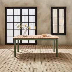 Table De Jardin Bois Et Métal 6 Places