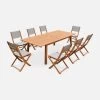 Table De Jardin Extensible Bois , 8 Chaises
