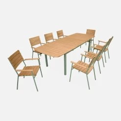 Table De Jardin Extensible Bois Et Métal 6 à 8 Places 10 Table De Jardin Extensible Bois Et Métal 6 à 8 Places -Sweeek ecxtp190seggy 5fd43cc52a8e777e67e4f737d88cfa1c