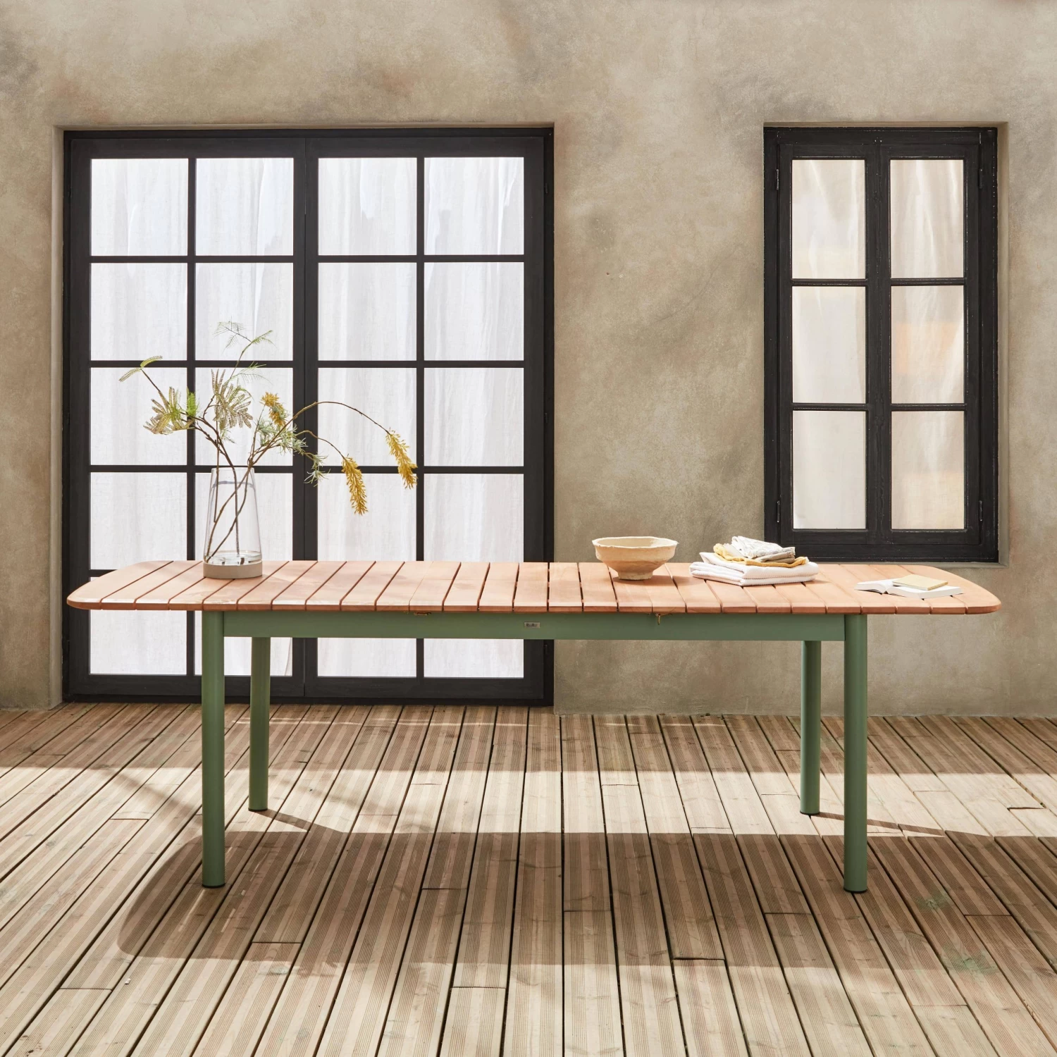 Table De Jardin Extensible Bois Et Métal 6 à 8 Places 1 Table De Jardin Extensible Bois Et Métal 6 à 8 Places