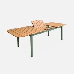 Table De Jardin Extensible Bois Et Métal 6 à 8 Places 11 Table De Jardin Extensible Bois Et Métal 6 à 8 Places -Sweeek ecxtp190seggy 9a9e50e2f8da1134d4e16850a5ff584d