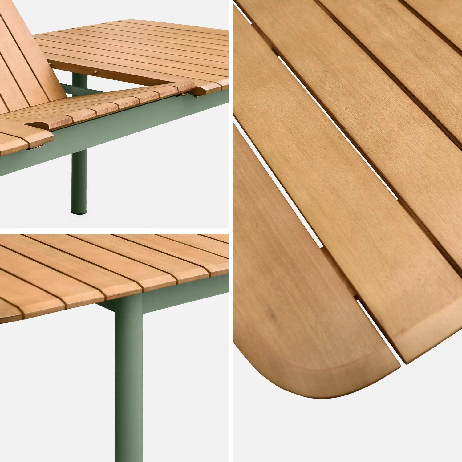 Table De Jardin Extensible Bois Et Métal 6 à 8 Places 7 Table De Jardin Extensible Bois Et Métal 6 à 8 Places – Image 7