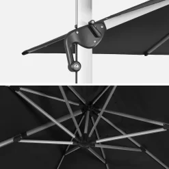 Parasol Déporté Rectangulaire 3x4m Couleur : Anthracite 12 Parasol Déporté Rectangulaire 3x4m Couleur : Anthracite -Sweeek hdu3x4dkgy 8195bf4e647b2753e7ec37b6a0f12be8