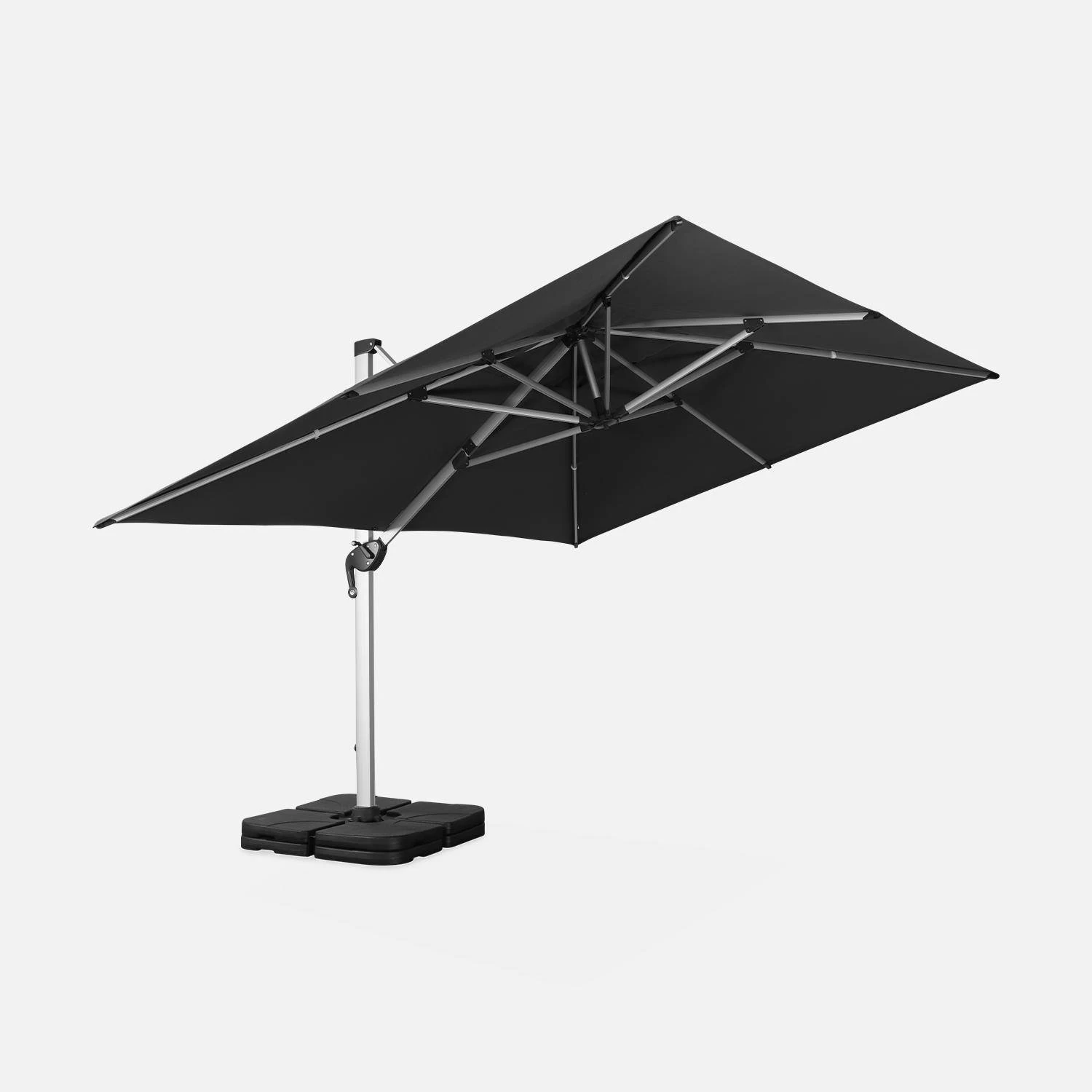 Parasol Déporté Rectangulaire 3x4m Couleur : Anthracite 4 Parasol Déporté Rectangulaire 3x4m Couleur : Anthracite – Image 4