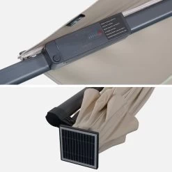 Parasol LED Déporté Rond 3m -Sweeek hufibled300bg 6985517fb9027dbaae1000f52b31c7e3