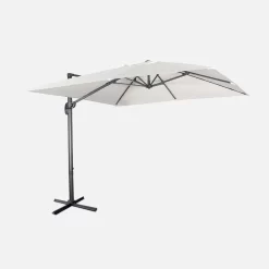 Parasol Déporté Carré 3x3m Couleur : Ecru 11 Parasol Déporté Carré 3x3m Couleur : Ecru -Sweeek hukd3x3ecru d29adab13632588dba3961c1a8348c21