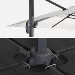 Parasol Déporté Carré 3x3m Couleur : Ecru 15 Parasol Déporté Carré 3x3m Couleur : Ecru -Sweeek hukd3x3ecru dc79f5fc09ed25f3708c5d2514f87ac1