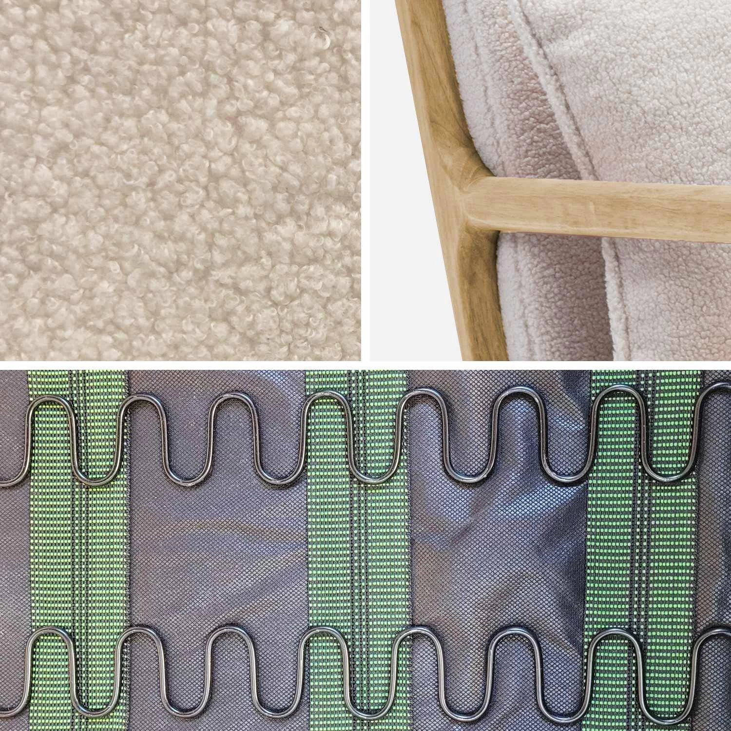 Fauteuil Scandinave En Bois Et Tissu Bouclette 7 Fauteuil Scandinave En Bois Et Tissu Bouclette – Image 7