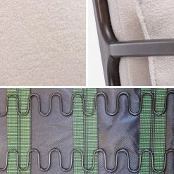 Fauteuil Scandinave Bouclette Et Bois D'hévéa Teinté Wengé -Sweeek iacscadwlboucl 460c5f3dbeca8d22be92afb52b11b8cd