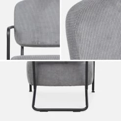 Fauteuil Rétro Velours Côtelé -Sweeek iarmstvvgy 763e9bf1d5955df2dbdc59136d13c0fc