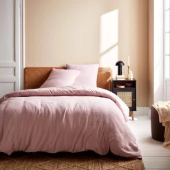 Parure De Lit Gaze De Coton Rose