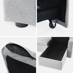 Canapé D'angle Convertible 3 Places Couleur : Gris Clair -Sweeek iccsofalg 05a0c35423a6988a2880dc8d13273ab9