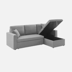 Canapé D'angle Convertible 3 Places Couleur : Gris Clair -Sweeek iccsofalg d055d0252e7db39a24a36a8a7f130a17
