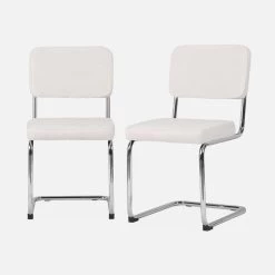 Chaise Cantilever Bouclettes (lot De 2) 9 Chaise Cantilever Bouclettes (lot De 2) -Sweeek ichrmjbouclx2 0530121204c908b622a37bfc6689bb0a