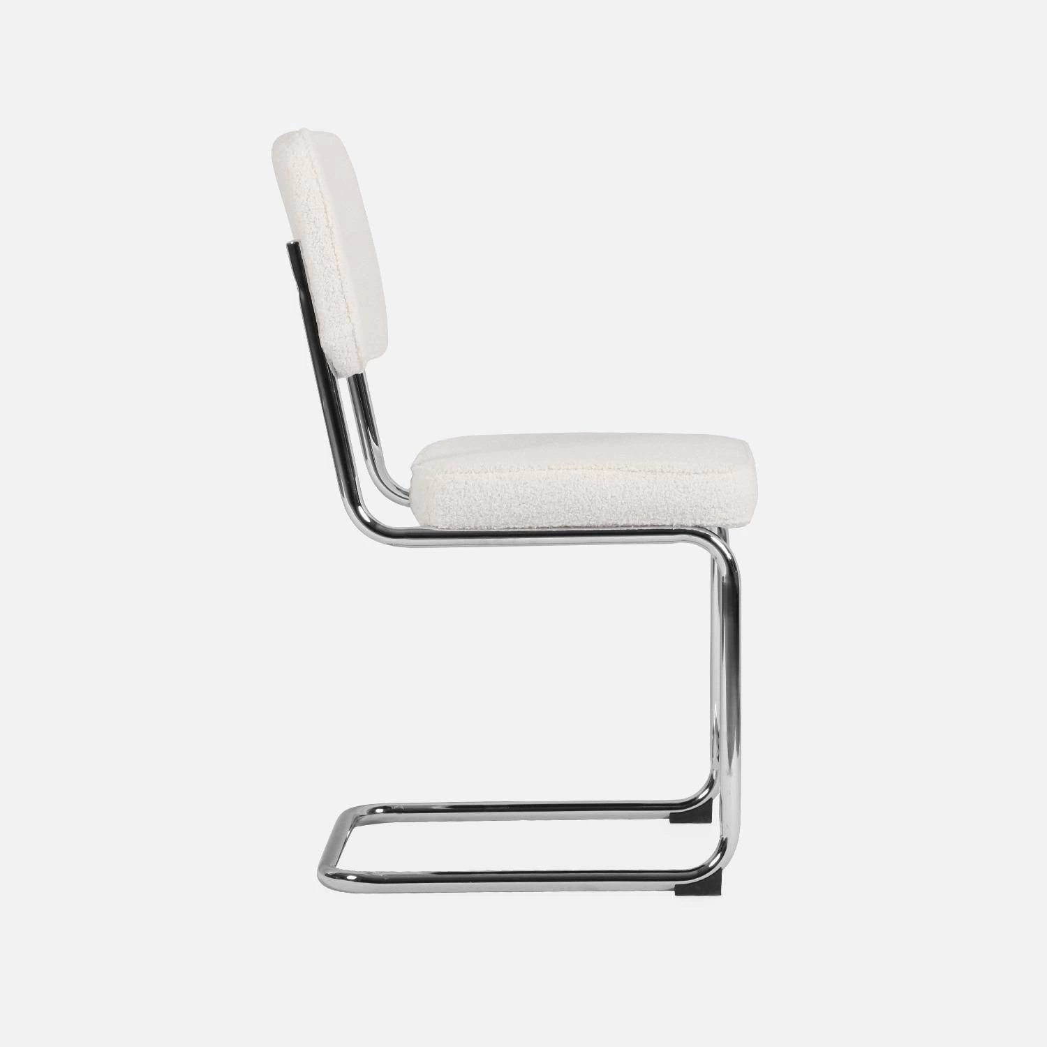 Chaise Cantilever Bouclettes (lot De 2) 5 Chaise Cantilever Bouclettes (lot De 2) – Image 5