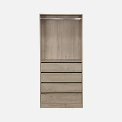 Module Dressing Avec 4 Tiroirs Et 1 Penderie Couleur : Naturel -Sweeek idres4dnat c5d36d6e9d91c49aeecf93673ba0300d