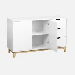 Buffet Effet Bois Pieds Bois 2 Portes 120 Cm 10 Buffet Effet Bois Pieds Bois 2 Portes 120 Cm -Sweeek ifkbuffet bff1a0ddec7edd748aa39335fae269ef
