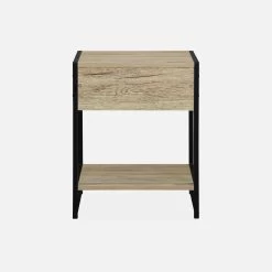 Table De Chevet Industrielle, Effet Bois Et Métal (lot De 2) -Sweeek ilfbedsidex2bn ffa513b3c5f25e95b3b5f46064af68e7