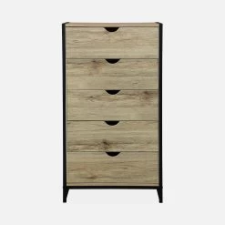 Commode Industrielle Effet Bois Et Métal 5 Tiroirs 9 Commode Industrielle Effet Bois Et Métal 5 Tiroirs -Sweeek ilfchest5dbn 1a0f3c26a4974fbf577c9b8bf84b9f05