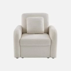 Fauteuil Tissu Bouclette Blanche, Lignes Arrondies 9 Fauteuil Tissu Bouclette Blanche, Lignes Arrondies -Sweeek imlsofa1boucl 45da6efd74b2dbd20c5e773b12875c85