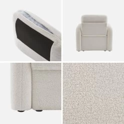 Fauteuil Tissu Bouclette Blanche, Lignes Arrondies 10 Fauteuil Tissu Bouclette Blanche, Lignes Arrondies -Sweeek imlsofa1boucl 86193eb25a6500a8a9ad7fdaabab6139