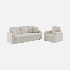 Fauteuil Tissu Bouclette Blanche, Lignes Arrondies 11 Fauteuil Tissu Bouclette Blanche, Lignes Arrondies -Sweeek imlsofa1boucl e859cb6b925b716cae0df99e16910280