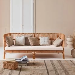 Banquette 3 Places En Rotin