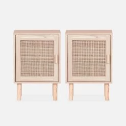 Lot De 2 Tables De Chevet En Cannage 11 Lot De 2 Tables De Chevet En Cannage -Sweeek inatbedsidex2 c79ad170805ad1d79b7a264bde881a90