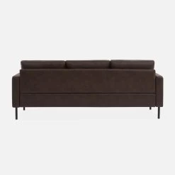 Canapé 3 Places Simili Cuir Microfibres Pieds Métal -Sweeek inysofa3pumfbn 39fddac11036d0942083a15b8d6a27c5