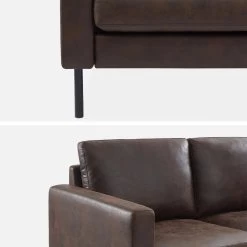 Canapé 3 Places Simili Cuir Microfibres Pieds Métal -Sweeek inysofa3pumfbn d9e0a6a25a2a0bd44d9ab7d5bcf2c748