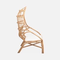 Fauteuil œuf En Rotin Avec Coussin -Sweeek ipadcobchrnat 09309fe9de19d51524507f3f3d78f7ae