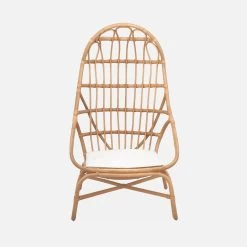 Fauteuil œuf En Rotin Avec Coussin -Sweeek ipadcobchrnat 2f43a9eac75ce9770dd818b76d127be6