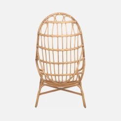 Fauteuil œuf En Rotin Avec Coussin -Sweeek ipadcobchrnat 4f62cebe0850a3dd4095724ed0cfa81d