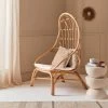 Fauteuil œuf En Rotin Avec Coussin