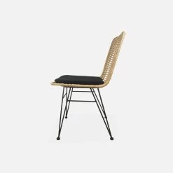 Chaise Métal Et Rotin Naturel (lot De 2) Couleur : Noir 16 Chaise Métal Et Rotin Naturel (lot De 2) Couleur : Noir -Sweeek irawchrbkx2 83ea1c776af416c863dd6fd05d80a6af