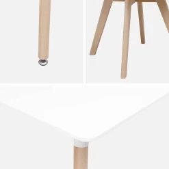 Table à Manger Scandinave Pieds Bois 4 Chaises -Sweeek iscadinsetwh c3a01843d7fbac38d526de83f83d9c19