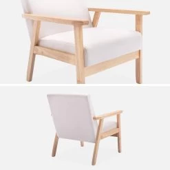 Fauteuil Scandinave Bois Et Tissu Couleur : Crème 12 Fauteuil Scandinave Bois Et Tissu Couleur : Crème -Sweeek iskacls1bg 04a28fcf6bf06a6e67b1e72b433fe879