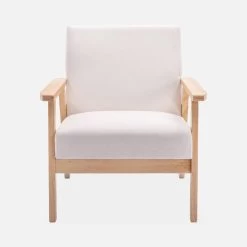 Fauteuil Scandinave Bois Et Tissu Couleur : Crème 11 Fauteuil Scandinave Bois Et Tissu Couleur : Crème -Sweeek iskacls1bg 07ac1c120d7ef1c38009482cbe321a5e
