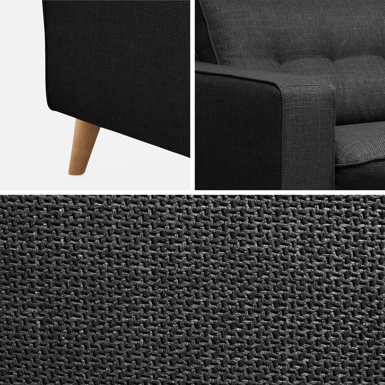 Canapé Lit Convertible 3 Places Avec Matelas 12cm - Fabriqué En France Couleur : Anthracite 9 Canapé Lit Convertible 3 Places Avec Matelas 12cm - Fabriqué En France Couleur : Anthracite – Image 9