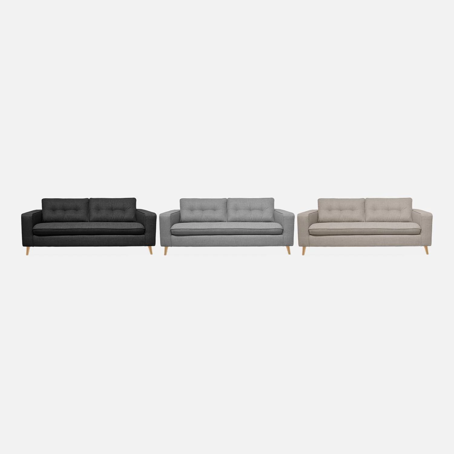 Canapé Lit Convertible 3 Places Avec Matelas 12cm - Fabriqué En France Couleur : Anthracite 10 Canapé Lit Convertible 3 Places Avec Matelas 12cm - Fabriqué En France Couleur : Anthracite – Image 10