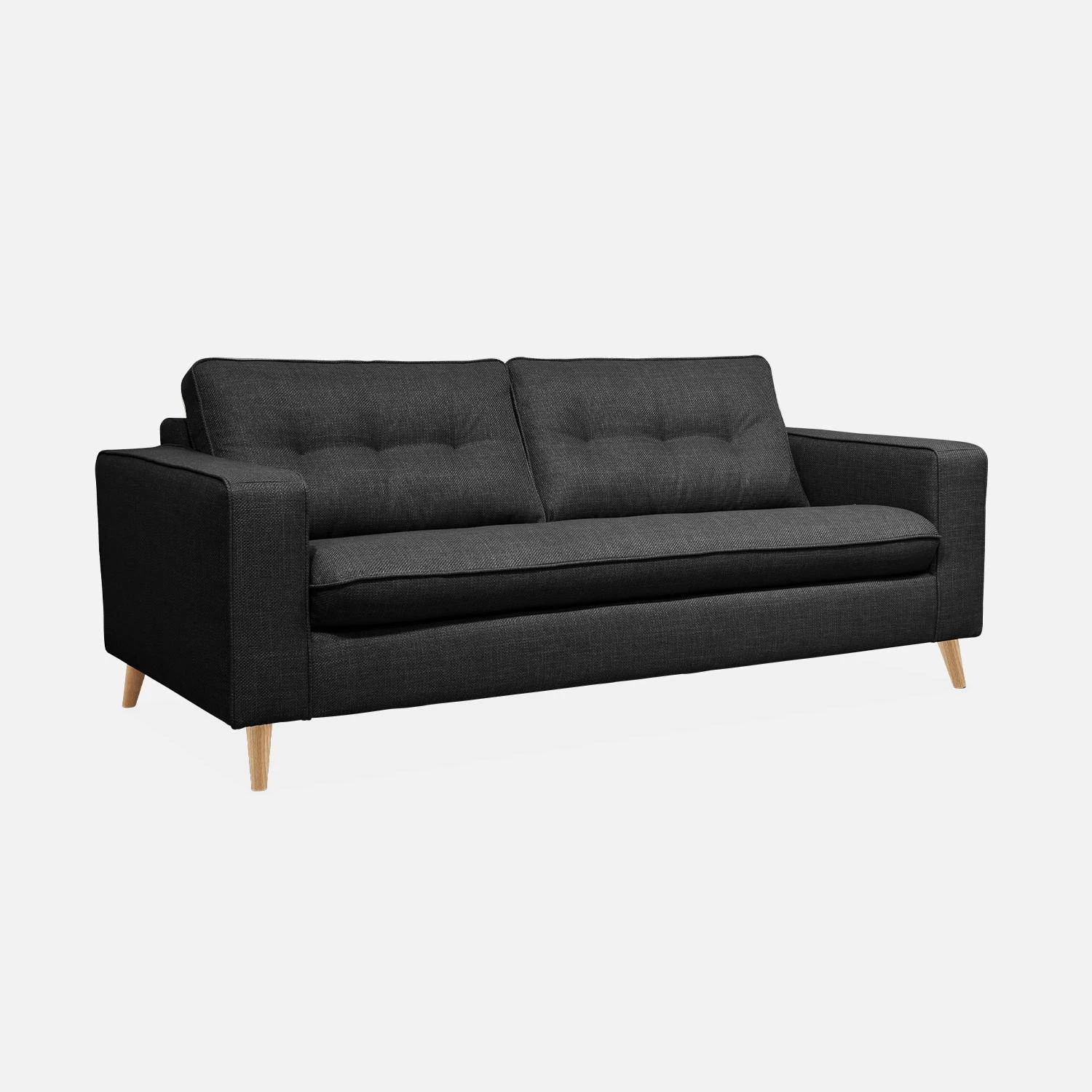 Canapé Lit Convertible 3 Places Avec Matelas 12cm - Fabriqué En France Couleur : Anthracite 6 Canapé Lit Convertible 3 Places Avec Matelas 12cm - Fabriqué En France Couleur : Anthracite – Image 6