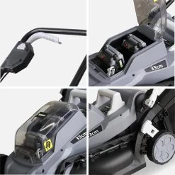 Tondeuse à Gazon à Batterie 2x20V 33cm -Sweeek lm33bat20v2x2 6757be156a64cf211463af96773f1f05